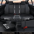 thumbnail image 4 of FLORICH Full Set Car Seat Covers, Premium Faux Leather Seat Protectors, Breathable Material Cushions Universal Fit for Most Cars, Black, 4 of 9