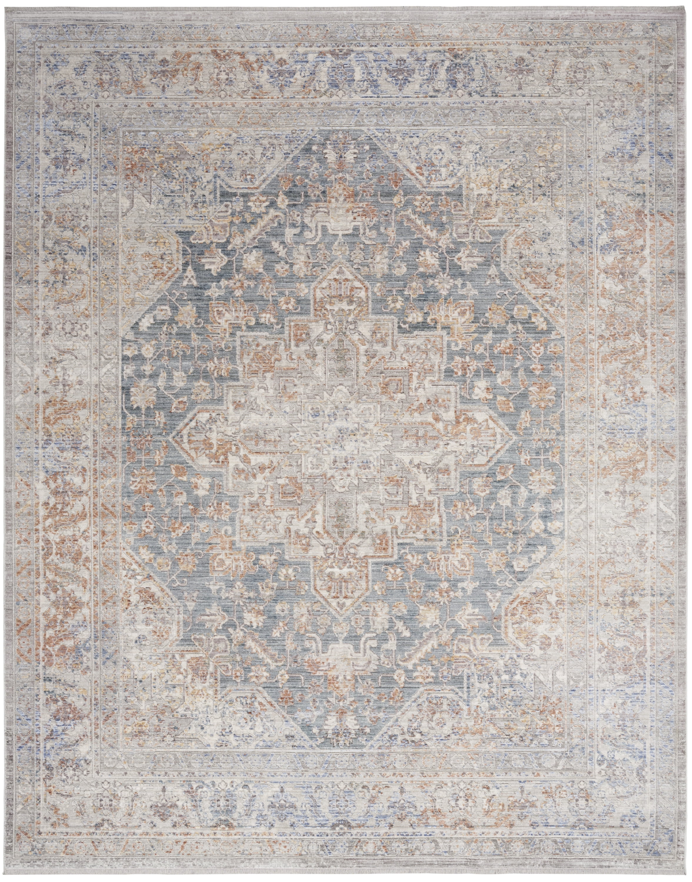 Nourison Timeless Classics Persian Ivory Blue 5'3" x 7'6" Area Rug (5x8)