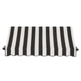 thumbnail image 3 of Awntech 8.38 Ft Charleston Sloped Fixed Awning with Scrolled Iron Arms (100.5in x 24in x 24in), Black/White Stripe, 3 of 3