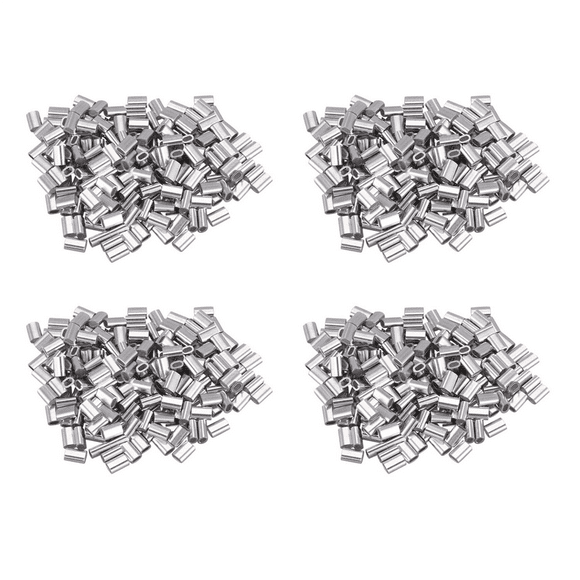 M1.5 Wire Rope Aluminum Ferrule Cable Ties Crimp Wire Rope Chuck Aluminum Jacket 800 Pieces