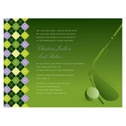 Golf Invitation, Classical Green Gradient