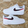 thumbnail image 1 of Air Force 1 Low Custom White Shoes Black & Red Splatter Swooshes Comic Art Style, 1 of 1