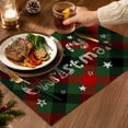 thumbnail image 7 of Rourlinge Christmas Plaid Placemats Heat Resistant Merry Christmas Printed Table Mats Washable Holiday Dining Room Table Decorations for Party Table Setting Supplies, 7 of 7