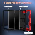 thumbnail image 6 of JBuwsdan for Urao X109 Tablet 10.1 Inch Tablet Case,Shockproof Heavy Duty Built-in Kickstand with Shoulder Strap Case for Urao X109 Android 16 Tablets 2026(Red/Black), 6 of 7