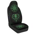 thumbnail image 2 of POLERO Polyester Front Car Seat Covers for Auto, Washable Stretchy Driver Seats Protector Cushion, Green Elephant Mandala, 2 of 7