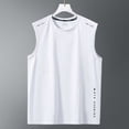 thumbnail image 5 of KeShDi Mens Tank Tops Big and Tall Shirt Men's Sleeveless and Hoodless Round Neck PulloverCasual and Fashionable Running Tank Top White XL, 5 of 8
