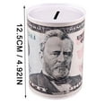 Metal Piggy Bank 100 Dollar Bill Money Jar Benjamin Franklin Money Bank