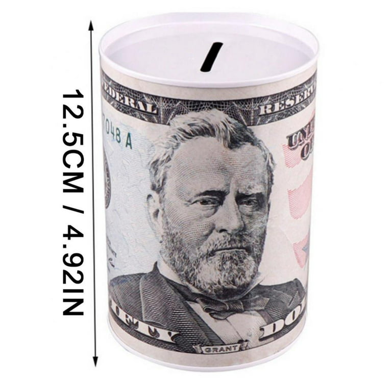 Small 100 Dollars Bill Tin Saving Bank Box / Money Can – R & B Import