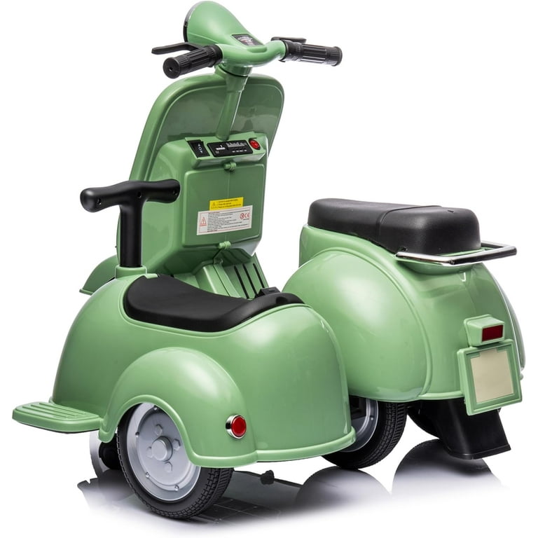 Tabaray Vespa Kids 6 V 3.7 mph Powered Ride-Ons, Green