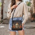 thumbnail image 5 of Kuiaobaty Skull Rose Print Crossbody Bag for Women, Vintage PU Leather Satchel Purse with Adjustable Strap, Large Capacity Shoulder Handbag Crossbody for Travel, Black, 5 of 7