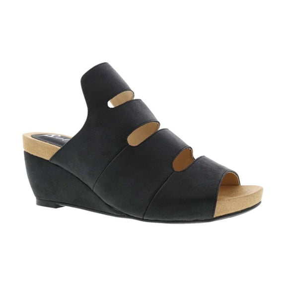 Bellini White Women Wedge Sandals In Black Smooth