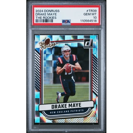 Drake Maye 2024 Donruss The Rookies Rookie Football Card #TR39 Graded PSA 10 Cert #110564518