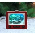 thumbnail image 1 of MOMENTS IN TIME Télé Rétro Rouge 6 Po H avec Scène de Montagne (Train Animé) - Lumières DEL - 8 Chants Classiques Musique de Noël - à Piles - Résine Peinte à la Main Plastique à Injection de Polyrésine, 1 of 6