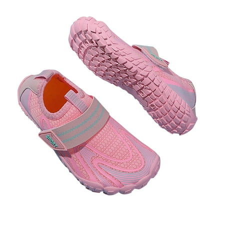 

HaiMao Kids Water Shoes Clearance Girls Boys Quick Dry Aqua Shoes Barefoot Water Sneakers for Beach Swim Pool Boats Outdoor Water Sports Little/Big Kid Pink 8 Years