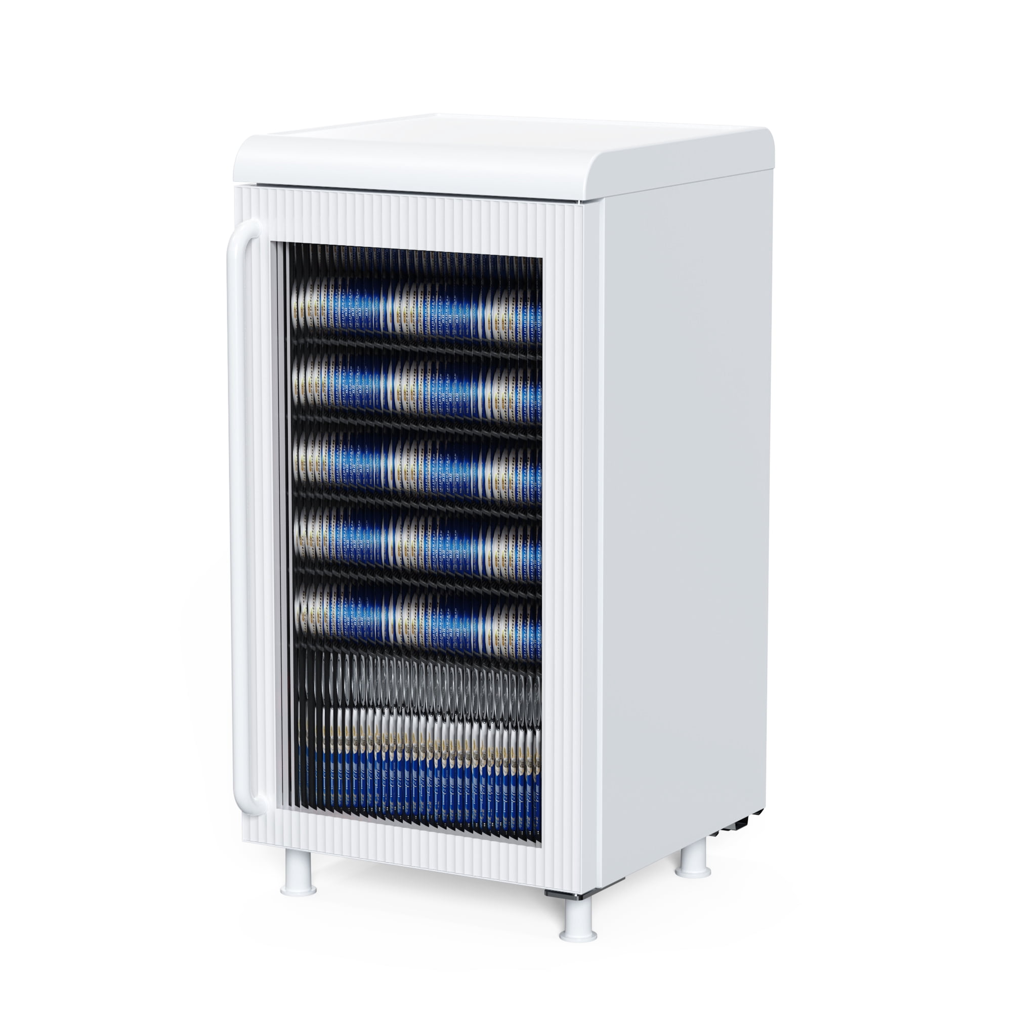 Frigidaire 27 Bottle / 117 Can Retro Wine Cooler with Built-in Bar Top, 3.1 Cu. ft. Beverage Refrigerator with Tempered Glass Door, White