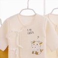 thumbnail image 4 of CAUYDY Infant Boys Outfits Preemie Girls Clothes Unisex Newborn Sleepers Long Sleeved Shirt Hat Pants Bib Bellyband 7Pcs Comfy Set Fall Winter Sizes 0-3 Months,Yellow, 4 of 5