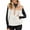 White, variant on Sleeveless Fleece Sherpa Patchwork Vest Coat Women Winter Casual  Half Zipper Jacket Coat