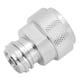 thumbnail image 2 of Adaptador de refresco con llave, conector de conversión de cilindro de CO2 de latón galvanizado de cobre, plateado, 2 of 8