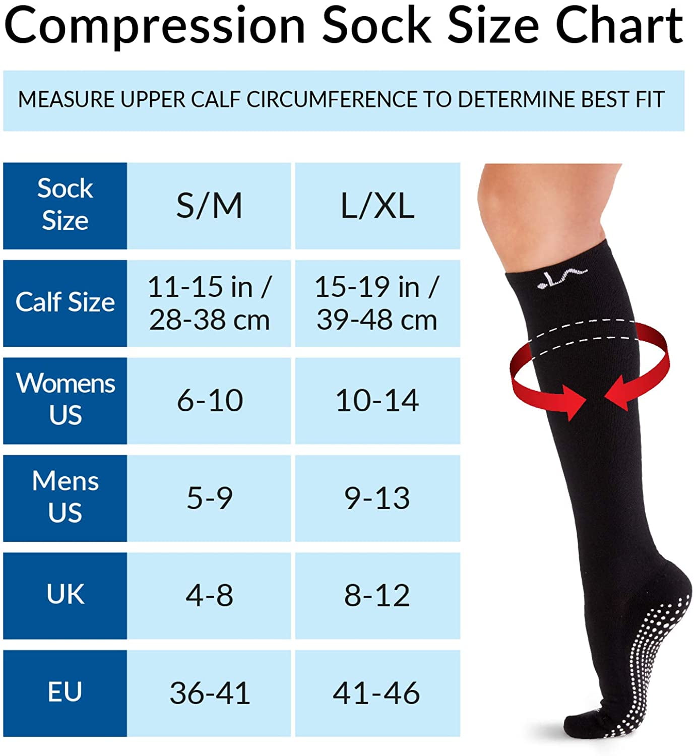 compression socks with grippers