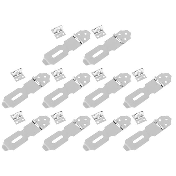 10pcs Padlock Hasp Door Clasp Hasp Stainless Heavy Duty Hasp for Windows Doors