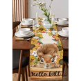 thumbnail image 4 of Ldtrchee Hello Fall Squirrel Table Runner 120 Inches, Pink Pumpkins Thanksgiving Bed Runner Dresser Scarves Tabletop for Indoor Outdoor Parties/Ceremony/Banquet, 13"x 120", 4 of 8