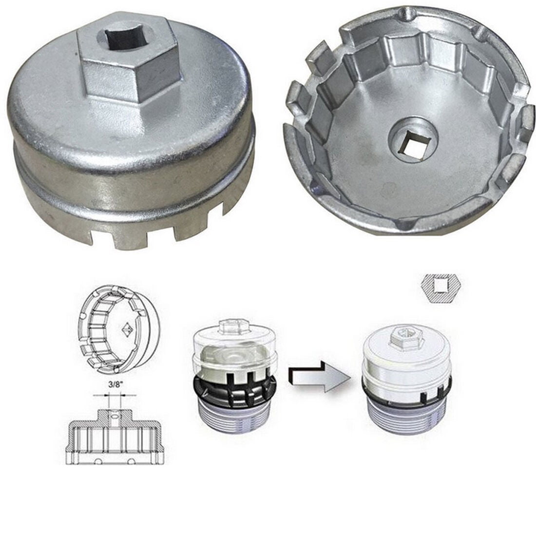 Cup type Oil Filter Wrench 64mm14 For Toyota,Lexus,Camry,RAV4 Oil