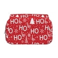 thumbnail image 2 of Rateoe Christmas Hohoho Pattern Double Clamshell Pen Case, Storage Organizer with Two Zipper Compartments– Holds Up to 50 Pencils & Pens, 2 of 7