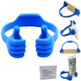 thumbnail image 1 of Support de support de Téléphone Portable Thumbs-up, Support de Tablette pour les Tablettes de Téléphone Portable de Bureau – Universel Réglable Flexible, Bleu, 1 of 5