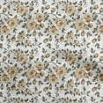 thumbnail image 1 of oneOone Cotton Jersey Brown Fabric Floral Quilting Supplies Print Sewing Fabric By The Yard 58 Inch Wide, 1 of 5