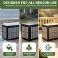 thumbnail image 3 of Uforic 134 Gallon Resin Deck Box, Waterproof Lockable Outdoor Storage Chest, Multifunctional Patio Storage Bench for Cushions, Garden Tools and Pool Supplies, Black & Wood-Grain Gray, 3 of 5