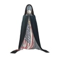 thumbnail image 7 of Honeii American Flag Print Poncho Cape, Cloak Coat, Snuggly Hooded Wearable Blanket, Hooded Cape For Teenagers,Halloween Costumes-Large, 7 of 7