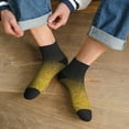 thumbnail image 3 of Pofeuu Gold Glitter Gradient Print 30cm Socks, Adult Running Hiking Socks for Youth and Adult, 3 of 7
