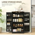 thumbnail image 4 of HOMCOM Kitchen Pantry Cabinet Storage Cabinet with Adjustable Shelves Black, 4 of 10
