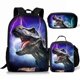 thumbnail image 1 of Student backpack three piece set cartoon backpack, 1 of 1