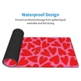 thumbnail image 5 of Disketp Gaming Mouse Pad Red Love Heart Pattern Large Mouse Mat Long Extended Desk Pad Non-Slip Rubber Mice Pads Stitched Edges Thin Pad (11.8x31.5 Inch), 5 of 9