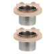 thumbnail image 1 of 2Pcs Parrot Stainless Steel Bowl Water Cup Parrot Trough with Wooden Rack, 1 of 3