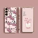 thumbnail image 4 of Smooth E-TPU Phone Case For Samsung Galaxy S24 S23 S22 S21 S20 FE S10 S9 A01 A02 A03 PLUS ULTRA 5G Case Pink Art Hello Kitty Cat, 4 of 5