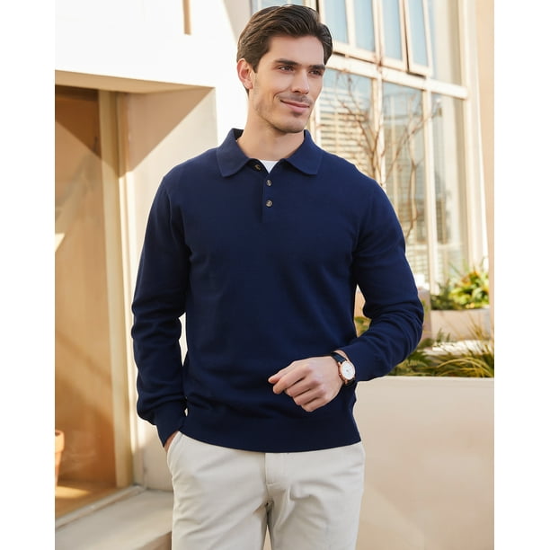 SULLEN KNIT POLO SHIRT ネイビー フリーサイズ Pique Pensacola Polo in Pima Cotton Knit | Billy Reid