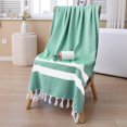 thumbnail image 1 of Xiao Hua toalla de baño absorbente de algodón, multiusos para gimnasio, baño, ducha, deportes, toalla. Resiste diversas situaciones sin esfuerzo. 70,87 x 39,37 pulgadas (verde)., 1 of 5