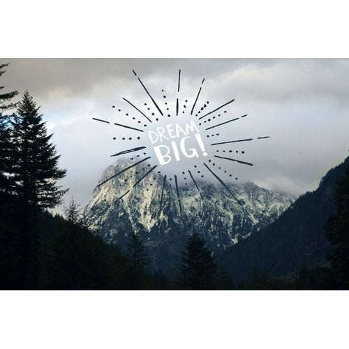 Marmont Hill "Dream Big Text" by Robert Dickinson Painting Print on Canvas