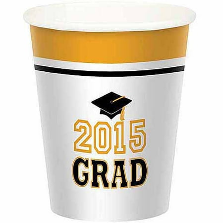Grad Success Graduation Cups, Pack of 50, Yellow