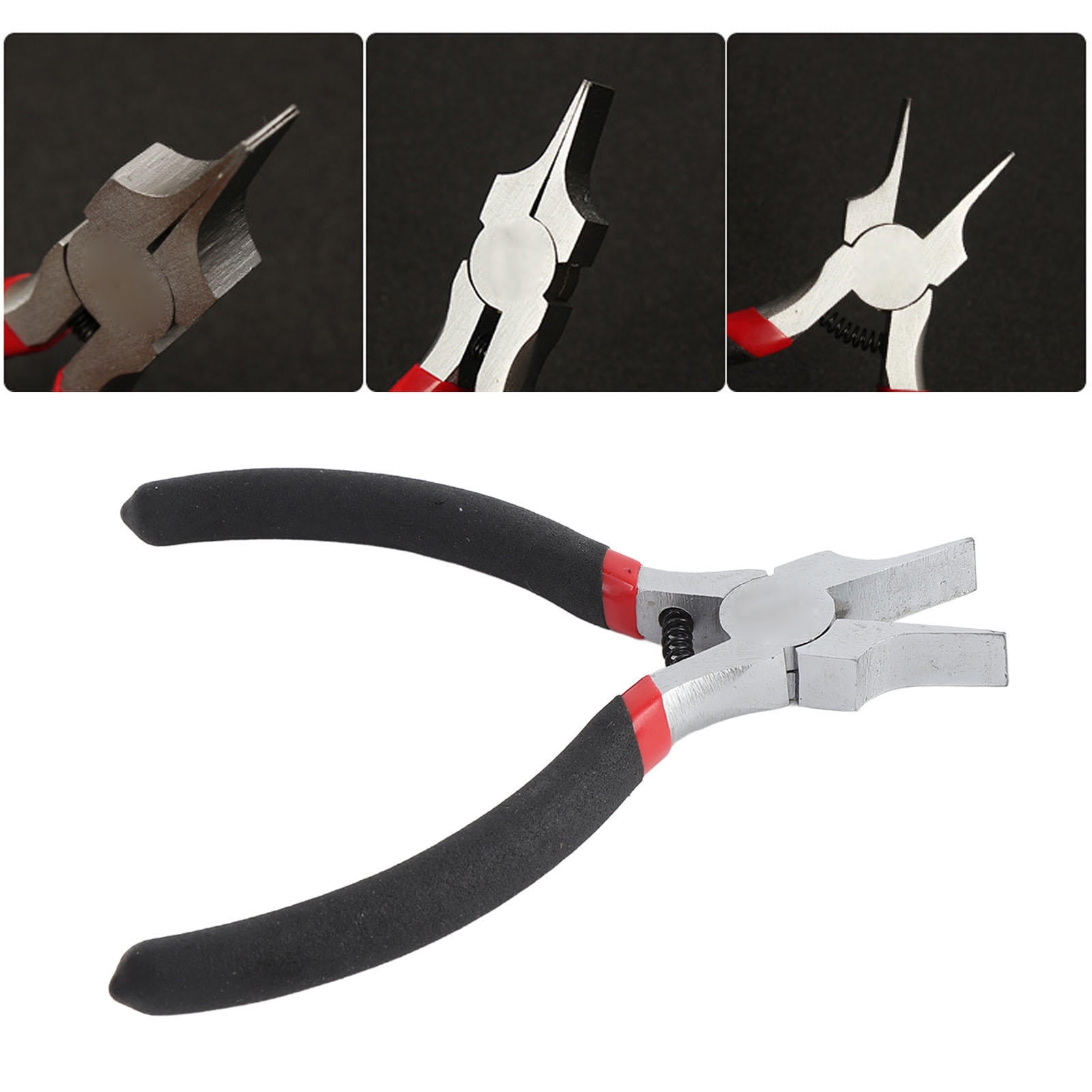 YAHHU 5‑Inch Wide Flat‑Nose Pliers – Thin Ni‑Iron Alloy, Ergonomic PVC Handles, Slick Jaws for Jewelry, Electronics & Wire Bending