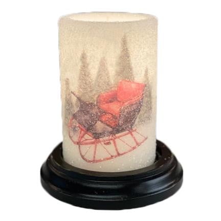 

Candle Sleeve - Winter Snowy Sled