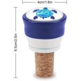 thumbnail image 3 of WIRESTER 4pcs Set Turtles Ceramic Cork Wine Bottle Stopper Wine Corks Crafts, 3 of 7