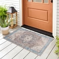 thumbnail image 5 of GLN Rugs Sinop - Indoor, Machine Washable Area Rug 2'x3' Brown/Blue Home Carpet, 5 of 7