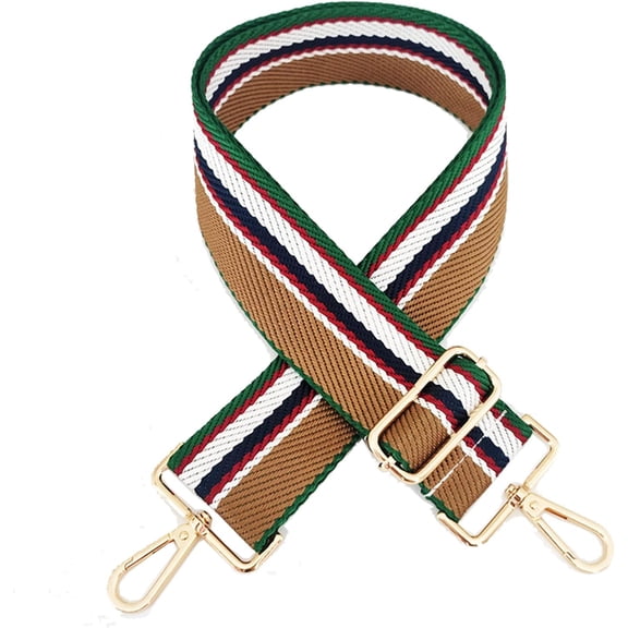 CoCoMangos Wide Stripe Purse Strap Adjustable Replacement Crossbody Shoulder Bag Handbag Strap (Deep Khaki)