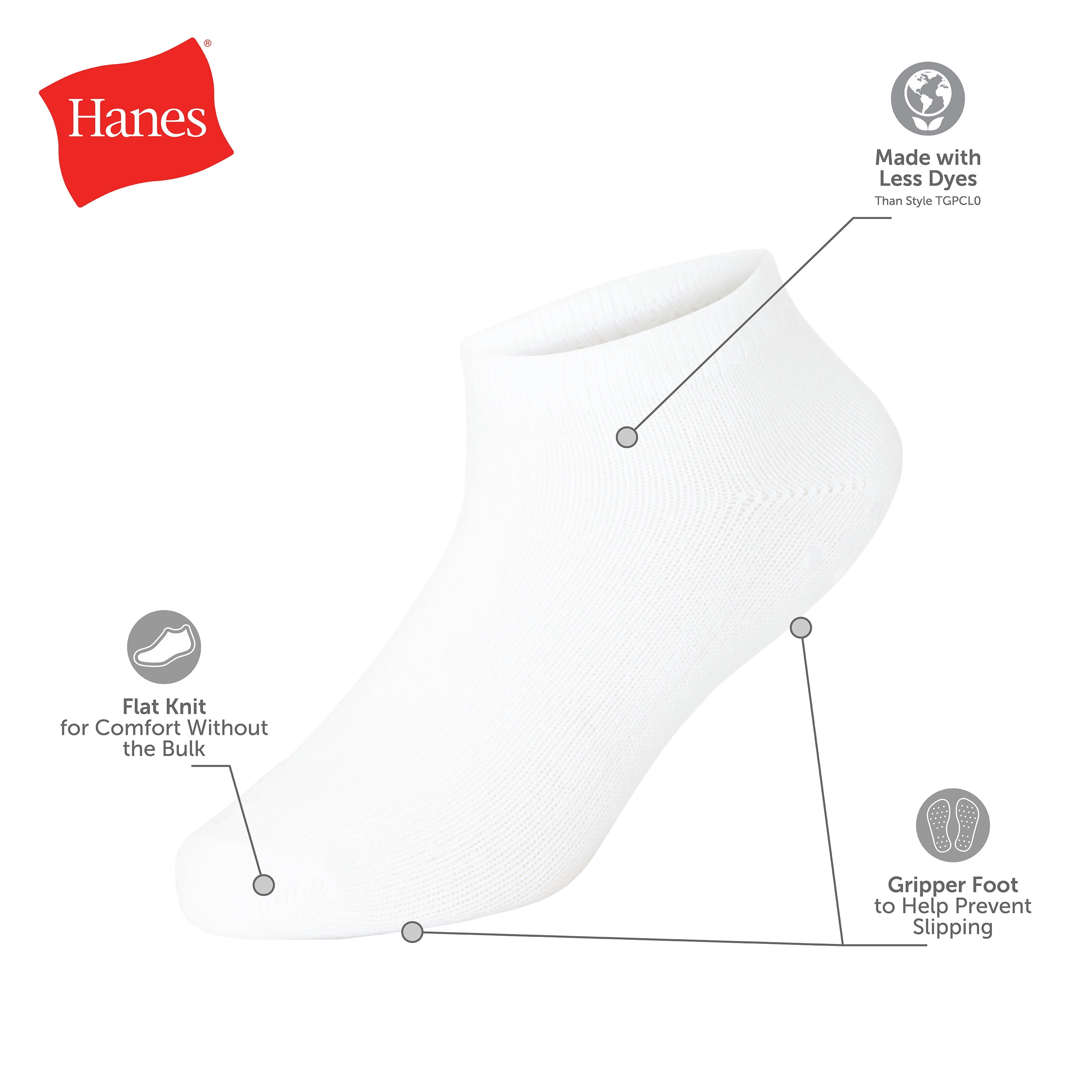 Hanes Boys Low-Cut Socks, 6 Pairs, Pure Comfort SuperSoft Low-Cut Socks for Infant and Toddler Boys