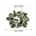 thumbnail image 3 of YiFudd Christmas Candlestick Wreath, Decorative Greenery with Golden Berries and Pine Cones, 1 Pack, 3 of 6