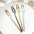 thumbnail image 5 of 18/8 Stainless Steel Modern Mini Fruit Appetizer Forks and Dessert Spoons Set (4 Forks + 4 Spoons), 5 of 5