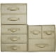 thumbnail image 2 of Caja de almacenamiento de cajones de tela, organizador de torre, caja de almacenamiento para ropa, lencería, ropa interior, calcetines, corbatas para el cuello, bufandas, beige (2 cajones grandes beig Feliz Sencillez, 2 of 4